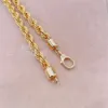 Echt massief gouden touwketting voor mannen, puur gouden sieraden Au750 gouden ketting ketting sieraden aangepaste ketting