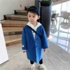 Down Coat 2023 Spring Autumn Children Boys Coat Cotton Woolen Jacket Turn Down Collar Thick Long Kids Boys Outerwear R230905