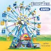 طائرة Modle City Friends MOC Rotating Ferris Wheel Building Bucks Bricks مع ألعاب خفيفة للأطفال هدايا عيد الميلاد 230907