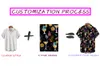 Camicie eleganti da uomo Camicia hawaiana per uomo/donna Estate Retro Astronavi Stampa Y2k T-shirt streetwear Manica corta oversize Aloha