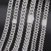 Factory Price Pass Diamond Tester 14mm 925 Sterling Silver VVS Moissanite Diamond Miami Cuban Link Chain Necklace Daxde