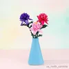 Blocks DIY Building Block Bouquet Toy Home Decoration Plant Flower Assembly Girl Toy Child Gift R230911