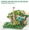 Blocks City Street Sakura Windmill Builds Building Building Fisherman's Cottage Tree Toys for Children Prezent zabawek Decerta R230907