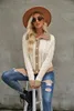 Women's Sweaters Patchwork Knitted Sweater Single Button Cardigan Turn Down Collar Pullover 2023 Chic Long Sleeve Causal Simple Jumper