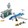 Vliegtuigmodel MOC Vliegtuig Luchthaven Station Baksteen Bouwstenen Kits Passagiersvliegtuig Constructie Compatibel 60104 Speelgoed voor kinderen 230907