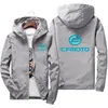 Herrjackor CFMOTO 2023 Spring Solid Color Long Mleeves Hoodies Leisure Sweatshirts Autumn Hooded Coats Picks Jacket Tops