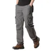 Мужские брюки-карго 2024, повседневные брюки с несколькими карманами в стиле милитари, мужская верхняя одежда, прямые брюки, длинные брюки, большие размеры 44