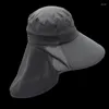 Cappelli a tesa larga Foliumpiniae Cappello da sole solido Protezione estiva per il collo sottile Arrampicata all'aperto