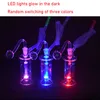 Gros mini recycleur verre brûleur à mazout Bong fumer pipe LED lumière plate-forme pétrolière conduites d'eau en ligne Perc Dab plate-forme cendrier narguilé avec tuyau de brûleur à mazout de 10mm et accessoires