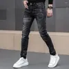 Jeans pour hommes de haute qualité à la mode classique d'été Denim Boyfriend respirant confortable style de rue lavé cowboy pantalon de luxe