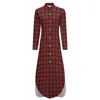 Vestidos casuais vintage houndstooth chiffon vestido vermelho e preto retro kawaii street wear mulher sexy design vestido tamanho grande