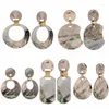 Boucles d'oreilles pendantes géométriques délicates, coquille de perles, bijoux féminins naturels simples pour couleur grise