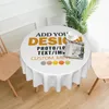 Tablo bezi özel masa örtüsü kişiselleştirilmiş tasarım po metni özelleştirilmiş polyester su geçirmez kapak partiler için akşam yemeği dekoru