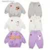 Hoodies Sweatshirts (Stokta) Bebe Store 2023 Sonbahar Bebek Crewneck Sweatshirt Sweatpants Set T230907