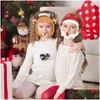 Masques de concepteur enfants visage bouclier de Noël Elk transparent anti-crachat Splash clair animal de compagnie réutilisable protection Halloween cadeaux pour enfants D Dhvkv