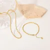 Ожерелья с подвесками, простое овальное ожерелье из нержавеющей стали, женская цепочка на шею, минималистичный подарок для женщин, ювелирные изделия, корейская мода
