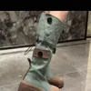Chelsea Knee High Boots Platforma Platforma Nowe zimowe mieszkanie buty goty