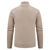 Camisolas masculinas jaquetas de inverno homens cardigans sweatercoats de alta qualidade masculino gola alta casual fino ajuste tamanho quente M-3XL