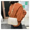 2023 Spring and Autumn New Single Shoulder Crossbody Women's Leisure Lingge Chain Small Square Fashion Bag Women 50% Off Outlet Store