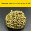 Professional Hand Tool Sets Welding Soldering Iron Tip Cleaning Ball Desoldering Copper Wire Cleaner Shape Mesh Filter Tin Remove Brush