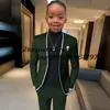 Pakken Jongens Jasje Broek 2 Stuks Bruiloft Smoking Kindermode Blazer Set Slim Fit Aangepaste 2-16 jaar Oude Kleding voor Kind 230906