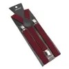 Bretelles Couleur unie bretelles en cuir élastique bretelles hommes femmes noir bleu rouge bretelles réglables pour costume de mariage jupe accessoires cadeau 230907