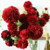 Flores decorativas simuladas branco grande vermelho verde cebola bola plantas artificiais bonsai allium giganteum festa em casa decoração de casamento