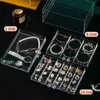 Förvaringslådor BIN 317279120 RUTS EARRING EARSULLS Akryl Smycken Arrangör Stackbar nagelkonst Diamond Display Stand Drawer 230907