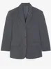 Damenmischungen, Damen-Blazer aus Wollmischung mit Schulterpolstern, Herbst-Winter, Damen, Basic, lässig, All-Match, Bürokleidung, Silhouette-Jacke 230906