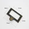 Maniglia porta carte con cornice per etichette anticata 73x62 mm con viti2151
