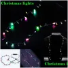 Ketens pc's mini flitsende verlichting knipperende kerstlampen kostuum ketting 8 led bbs hsj88Chains drop levering sieraden kettingen pen ll