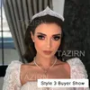 Gioielli per capelli da sposa TAZIRN Corone da sposa per matrimonio Zircone Diadema Diademi arabi CZ Copricapo da principessa Elegante Accessori per capelli da spettacolo per feste per le donne Regalo 230907