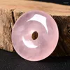 Anhänger Halsketten 4A Natürlicher Rosenquarz Sicherheitsschnalle Kristall DIY Perlen für Schmuckherstellung