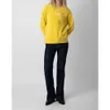 Zadig Voltaire Lettre Imprimer Designer Sweatshirts Jaune Col Rond Femmes Pull Pull