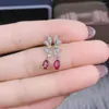 Stud Earrings Natural Sapphire/Emerald S925 Sterling Silver Various Stones Fine Fashion Weddings Jewelry For Women MeiBaPJFS