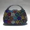 Sacos de noite Xiyuan Mulheres Strass Top Handle Bolsas Pedras Saco de Noite Minaudiere Casamento Embreagem Nupcial Tote Senhoras Metal Cadeia Bolsa 230906