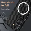 Luxury Magnetic Carbon Fiber Vogue Phone Case för Samsung Galaxy Z Folding Fold5 5G Full Protective Soft Bumper Hit Color Fold Shell Supporting Wireless laddning