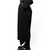 Men's Pants Casual Black Large Wide Leg Simple Solid Color Skirt Irregular Asymmetric Deconstruction