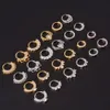 Labret Gioielli per piercing sul labbro 16 pezzi Cz Cerchio per naso Narice Anello flessibile Zircone Cartilagine Trago Daith Orecchini Setto Clicker Elica Conchiglia Rook 230906