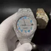 VVS Moissanite herenhorloge Automatisch Sier diamanten passeren tt Topkwaliteit ETA uurwerk 904L roestvrij staal ijskoud saffier horlogeAUUT7ZMPLDGS