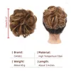 Pinces à cheveux MXME Pieces Chignon avec pince à griffes à 8 dents Chouchou ondulé bouclé