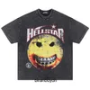 Hellstar Hellstar American Trendy Street Hip-Hop Minimalist List z nadrukiem T-shirt z krótkim rękawem dla par męskich i żeńskich z pół rękawów