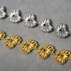 Estilo francês exclusivo antigo cobre dourado pulseira de girassol para mulheres high-end ot fivela nicho vintage moda charme jóias