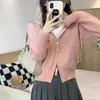 Kadın Sweaters Kore Şık Japonya Sonbahar Düz Renkli Sweatshirt Hooded Fermuarslı Tatlı Kışlı Kadın HARDIGAN C5228