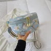 Taille Sacs Élégant fleur imprimé sacs de taille en cuir PU pour les femmes chaîne fermeture éclair taille Pack femme Fanny Pack large sangle bandoulière poitrine sac 230907