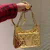 Bolsas de ombro Designer Mulheres Quilted Hobo Chain Bag França Luxo Moda Diamante Treliça Couro Crossbody Bolsa Lady Weave Cross Body Strap Gold Coin Badge