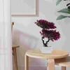 Dekorativa blommor japansk dekor hem konstgjord blomma emulerad tall bonsai plast simulering prydnad dekoration imitation kontor