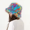 Breite Krempelnhüte Eimer Hats Pel Hut Frauen elegante Herbst- und Winterfell -Eimer -Hut Koreanische Version High Class Warm Hat Cover Cap 230906