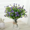 Decorative Flowers 6PCS Plastic Artificial Bouquet Beautiful Purple Plant Outdoor Garden Balcony Decoration Fake Flower For Home Wedding