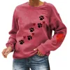 Sweat à capuche pour femmes, imprimé chien d'amour, col rond, mode, manches longues, pull ample, tenue d'affaires pour femmes, tunique